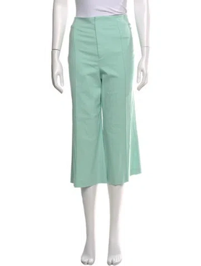 Pre-owned Alice And Olivia Wide Leg Pants In Green