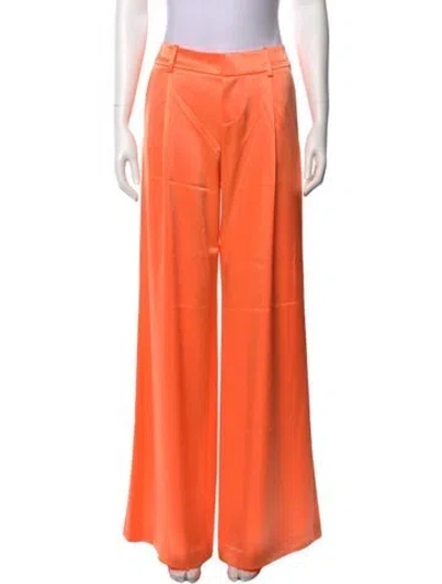Pre-owned Alice And Olivia Wide Leg Pants In Orange