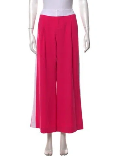 Pre-owned Alice And Olivia Wide Leg Pants In Pink
