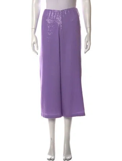 Pre-owned Alice And Olivia Wide Leg Pants In Purple