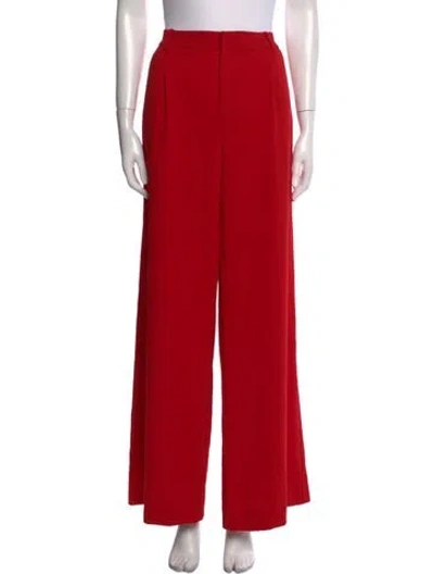 Pre-owned Alice And Olivia Wide Leg Pants In Red