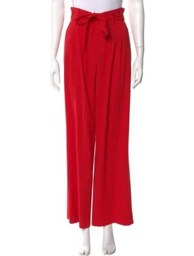Pre-owned Alice And Olivia Wide Leg Pants In Red