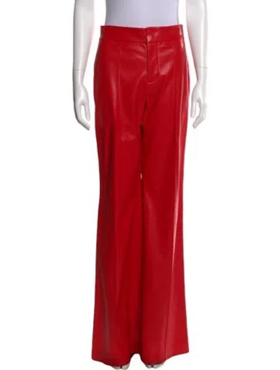 Pre-owned Alice And Olivia Wide Leg Pants In Red