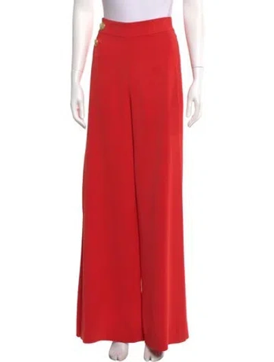Pre-owned Alice And Olivia Wide Leg Pants In Red