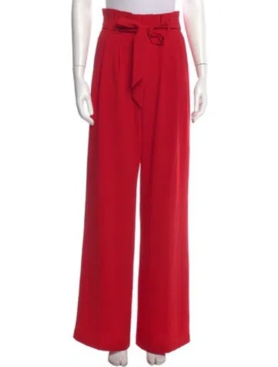 Pre-owned Alice And Olivia Wide Leg Pants In Red