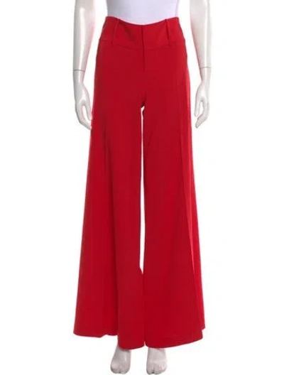 Pre-owned Alice And Olivia Wide Leg Pants In Red
