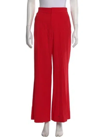 Pre-owned Alice And Olivia Wide Leg Pants In Red