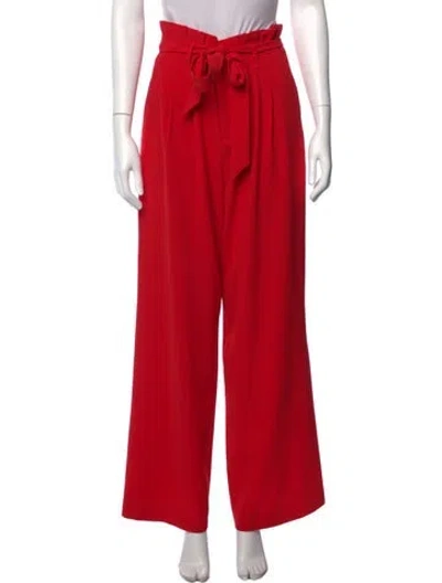 Pre-owned Alice And Olivia Wide Leg Pants In Red