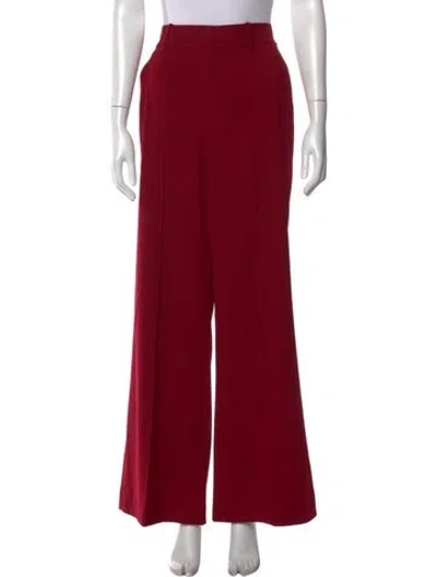 Pre-owned Alice And Olivia Wide Leg Pants In Red