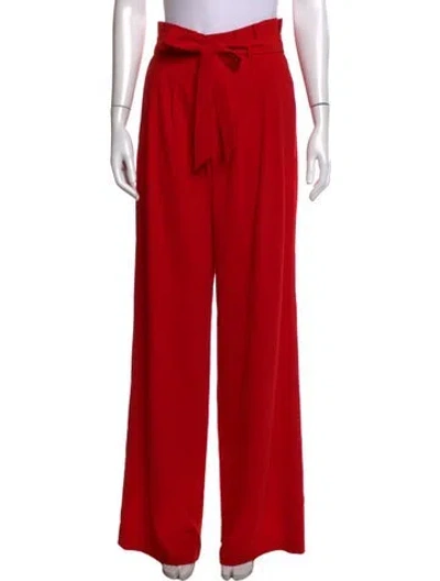 Pre-owned Alice And Olivia Wide Leg Pants In Red