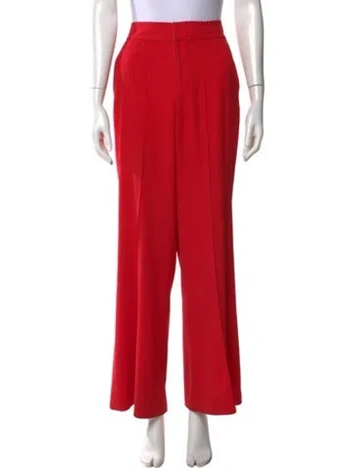 Pre-owned Alice And Olivia Wide Leg Pants In Red