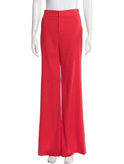 Pre-owned Alice And Olivia Wide Leg Pants In Red