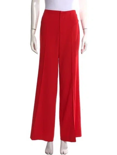 Pre-owned Alice And Olivia Wide Leg Pants In Red