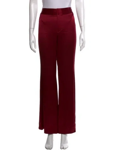 Pre-owned Alice And Olivia Wide Leg Pants In Red