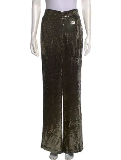 Pre-owned Alice And Olivia Wide Leg Pants In Silver
