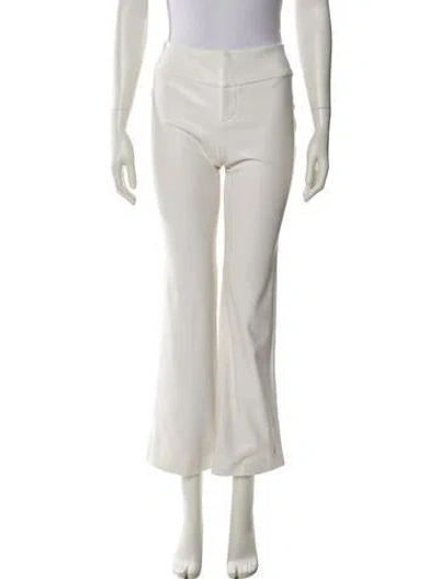 Pre-owned Alice And Olivia Wide Leg Pants In White