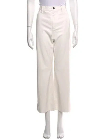 Pre-owned Alice And Olivia Wide Leg Pants In White