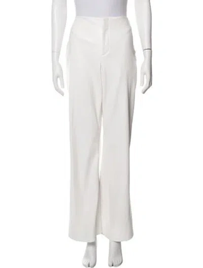 Pre-owned Alice And Olivia Wide Leg Pants In White