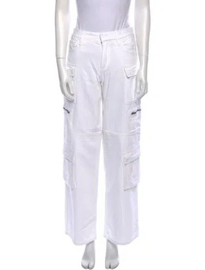 Pre-owned Alice And Olivia Wide Leg Pants In White