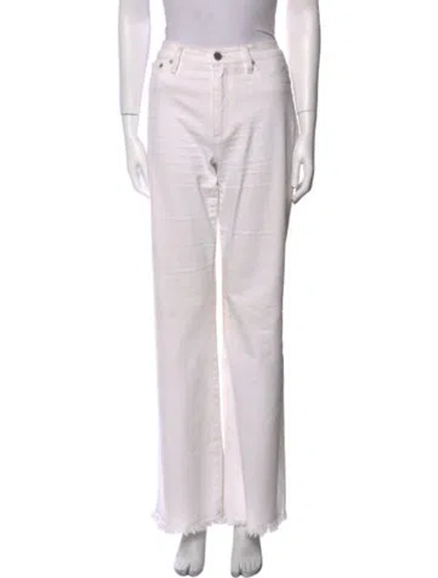 Pre-owned Alice And Olivia Wide Leg Pants In White