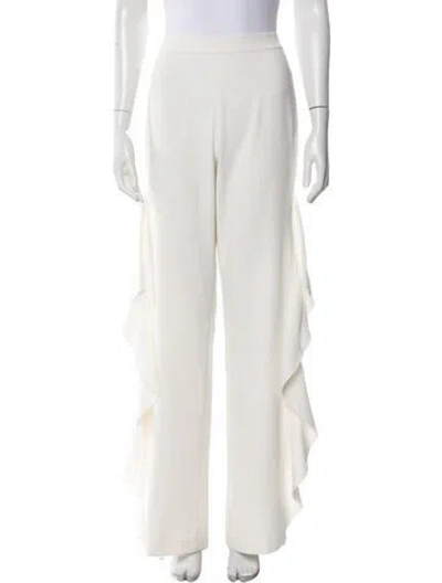 Pre-owned Alice And Olivia Wide Leg Pants In White