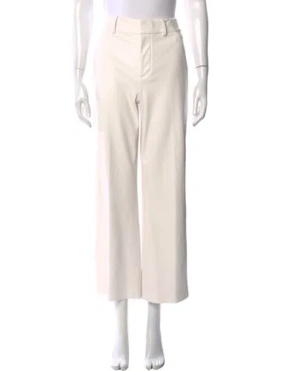 Pre-owned Alice And Olivia Wide Leg Pants In White