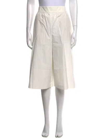 Pre-owned Alice And Olivia Wide Leg Pants In White