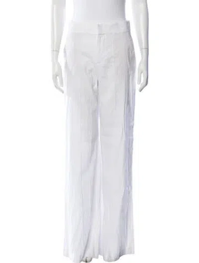 Pre-owned Alice And Olivia Wide Leg Pants In White