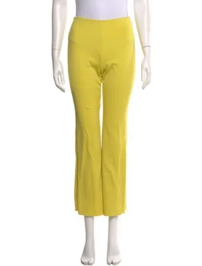 Pre-owned Alice And Olivia Wide Leg Pants In Yellow