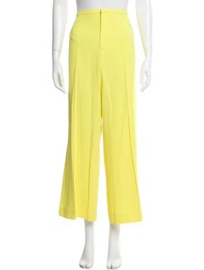 Pre-owned Alice And Olivia Wide Leg Pants In Yellow