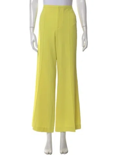 Pre-owned Alice And Olivia Wide Leg Pants In Yellow