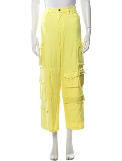 Pre-owned Alice And Olivia Wide Leg Pants In Yellow