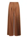 Alice And Olivia Alice Olivia Wide-leg Trousers With Pleats In Brown