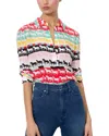 Alice And Olivia Willa Button Down In Multi