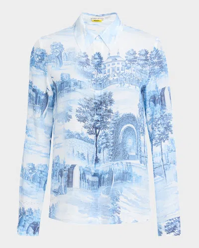 ALICE AND OLIVIA WILLA CHATEAU PLACKET TOP