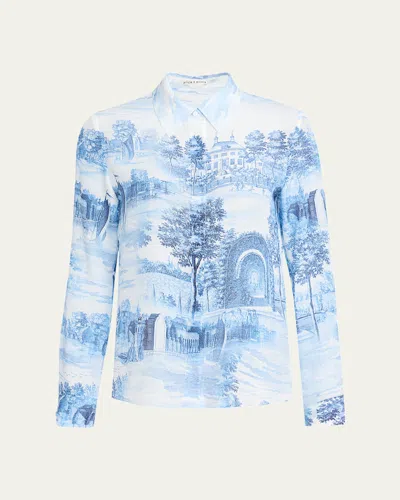 ALICE AND OLIVIA WILLA CHATEAU PLACKET TOP