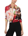 Alice And Olivia X Kelly Dabbah Willa Placket Top In Thrive