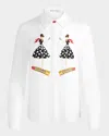 Alice And Olivia Alice + Olivia Willa Shirt In I Am Woman Off White