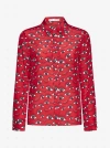 ALICE AND OLIVIA WILLA PRINT SILK SHIRT