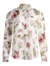 Alice And Olivia Alice + Olivia Printed Silk Shirt