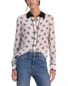 Alice And Olivia Willa Silk Blouse In Multi