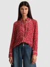 Alice And Olivia Chess-print Piped Shirt