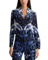 Alice And Olivia Willa Silk Printed Blouse