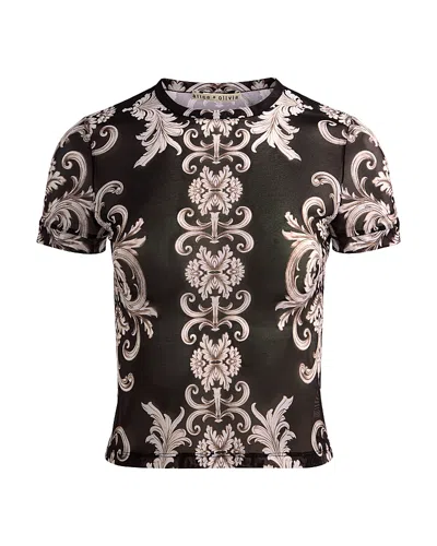 Alice And Olivia Willa Silk Tee