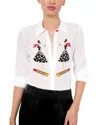 Alice And Olivia Alice + Olivia Willa Shirt In White