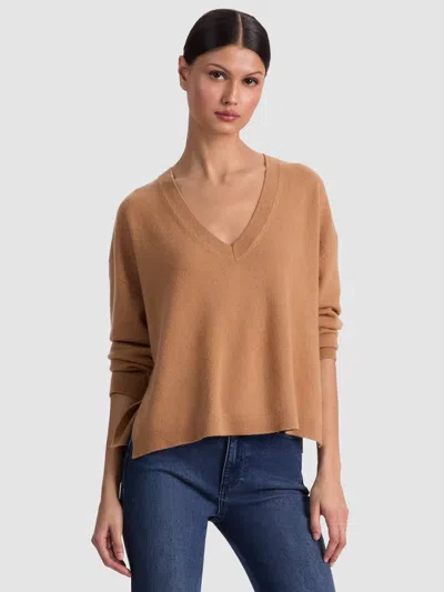 Alice And Olivia Williams Cashmere Pullover In Brown