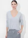Alice And Olivia Williams Cashmere-blend Pullover In Storm Grey Heather