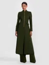 Alice And Olivia Winn Long Jacket In Green