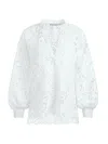 ALICE AND OLIVIA WOMEN'S AISLYN CORDED VOILE LACE BLOUSE