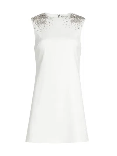 Alice And Olivia Women's Almira Embellished Minidress In Off White